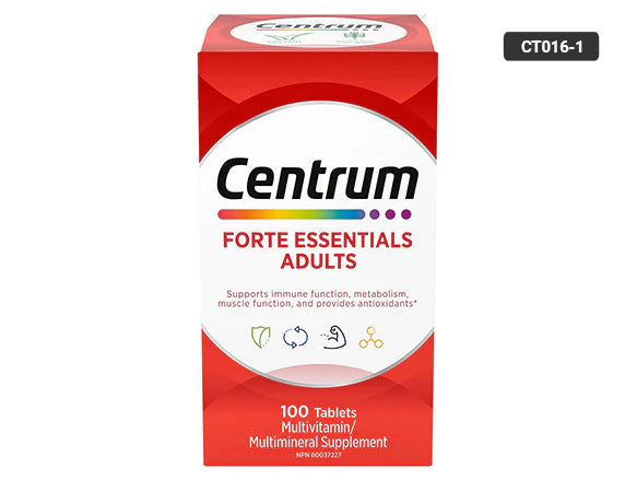 Centrum Forte Essentials Adults Multivitamin 100 Tablets - CANADA - 062107188944