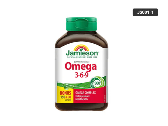 Jamieson Omega 3-6-9 200 Softgels - CANADA - 064642062314