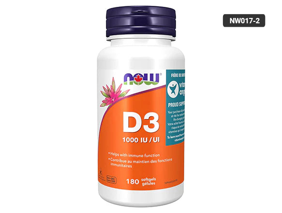 Now Vitamin D3 1000 IU (Canada) 180 Softgels - CANADA - 733739803658