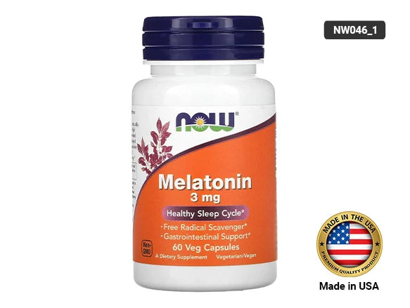 Now Melatonin 3mg 60 Veg Capsules - 733739032553