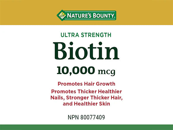 Natures Bounty Biotin 10000mcg 150 Softgels - CANADA