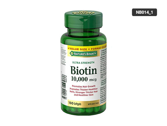 Natures Bounty Biotin 10000mcg 150 Softgels - CANADA