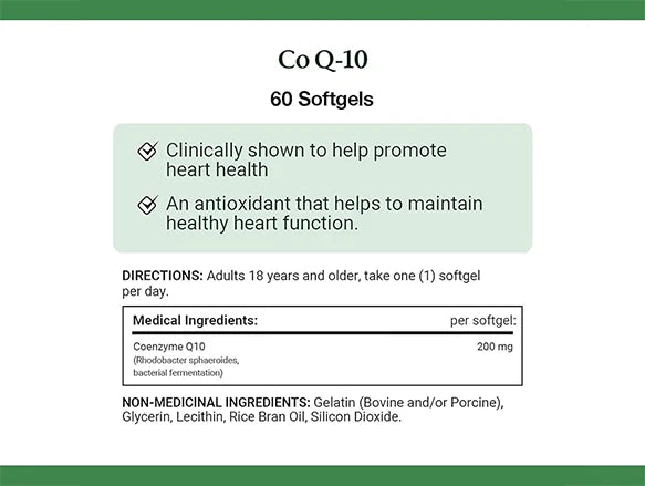 Natures Bounty Co-Q10 200mg 60 Softgels - CANADA - 029537171397