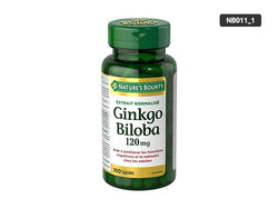 Natures Bounty Ginkgo Biloba 120mg 100 Capsules - CANADA - 029537045445