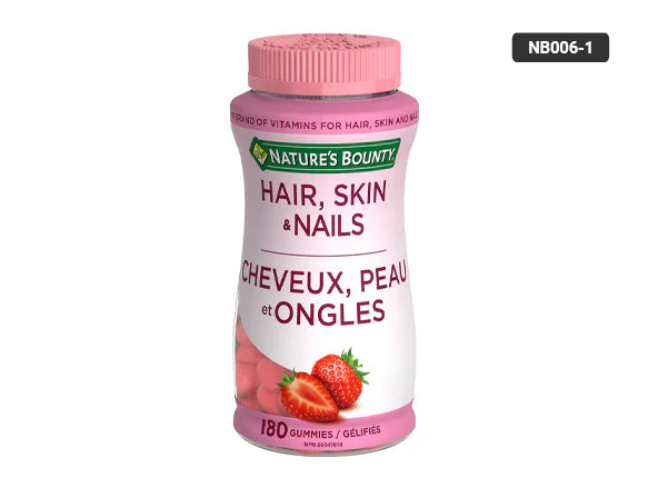 Natures Bounty Hair Skin & Nails 180 Gummies - CANADA - 029537323000