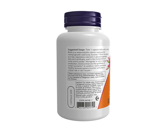 Now Biotin 5000mcg 120 Veg Capsules - USA