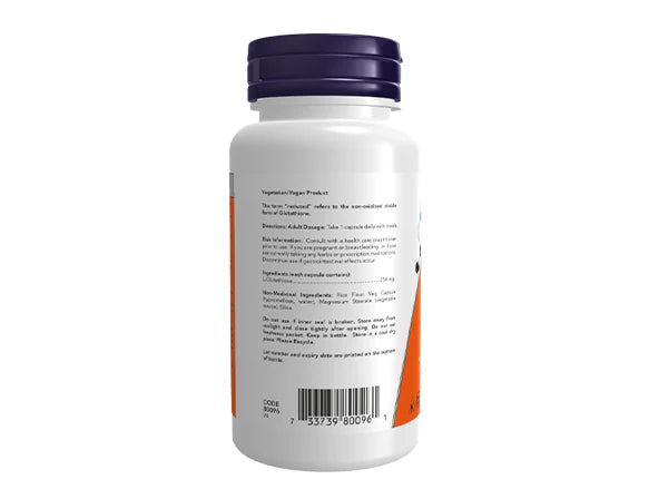 Now Glutathione 250mg 60 Capsules - USA - 733739800961