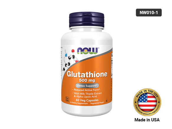 Now Glutathione 500mg 60 Capsules - USA