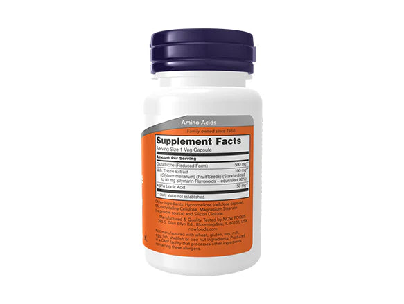 Now Glutathione 500mg 60 Capsules - USA