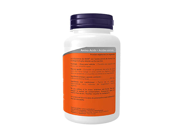 Now L-Glutamine 500mg 120 Capsules - USA - 733739800923