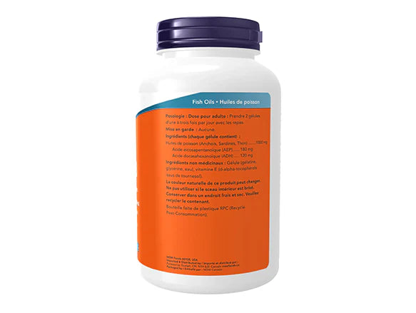 Now Omega-3 Fish Oil 1000mg 100 Softgels - CANADA - 733739816504