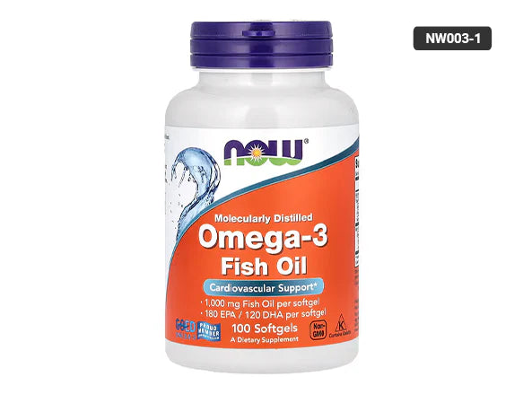 Now Omega-3 Fish Oil 1000mg 100 Softgels - USA - 733739016508