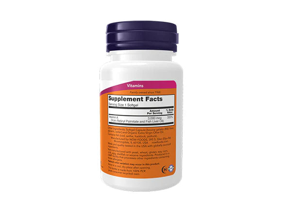 Now Vitamin A 10000 100 Softgels - USA