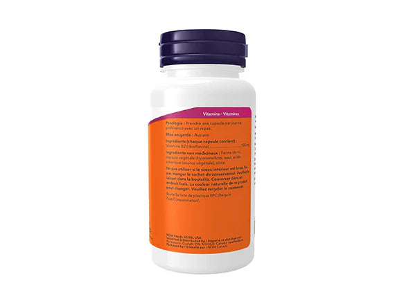 Now Vitamin B-2 100mg 100 Capsules - CANADA - 733739804471