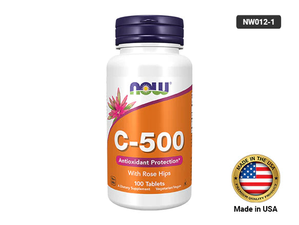 Now Vitamin C 500mg Antioxidant Protection - 100 Tablets - USA - 733739006707