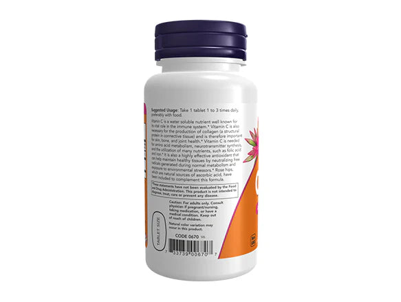 Now Vitamin C 500mg Antioxidant Protection - 100 Tablets - USA - 733739006707