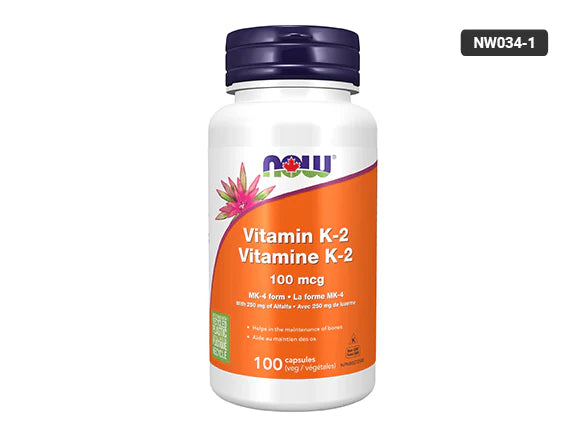 Now Vitamin D-3 & K-2 1000IU 120 Veg Capsules - USA - 733739803696
