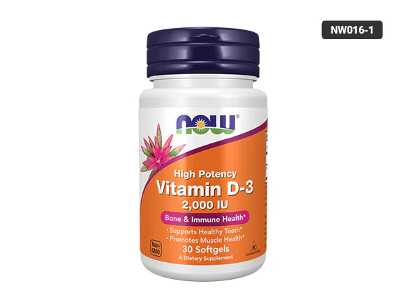 Now Vitamin D3 2000IU 30 Softgels - USA