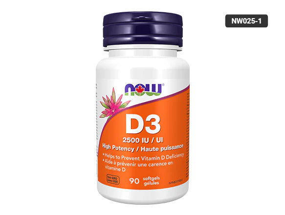 Now Vitamin D3 2500 IU 90 Softgels - USA - 733739903563