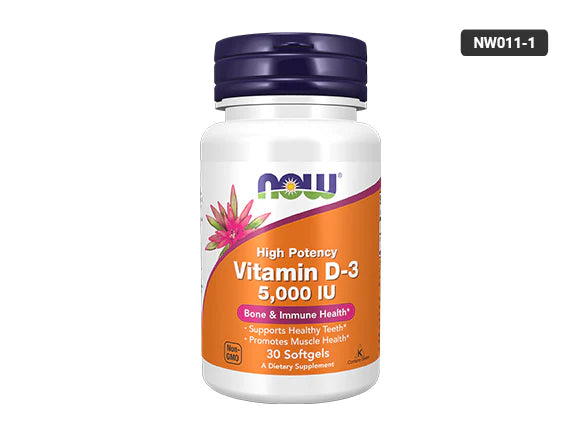 Now Vitamin D3 5000IU 120 Softgels - USA