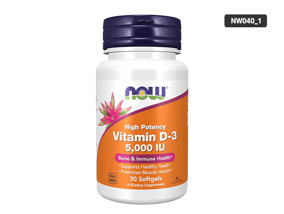Now Vitamin D3 5000 IU 30 Softgels - 733739003744