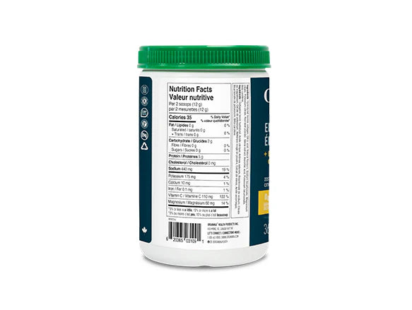 Organika Electrolytes + Enhanced Collagen Zesty Lemon Berry Flavor 360g - CANADA - 620365031091