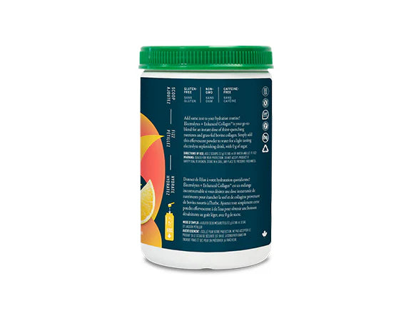 Organika Electrolytes + Enhanced Collagen Zesty Lemon Berry Flavor 360g - CANADA - 620365031091