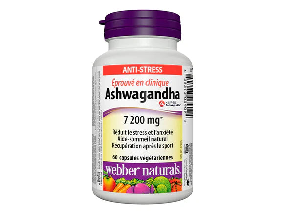 Webber Naturals Ashwagandha 7200 mg 60 capsules - 625273039092