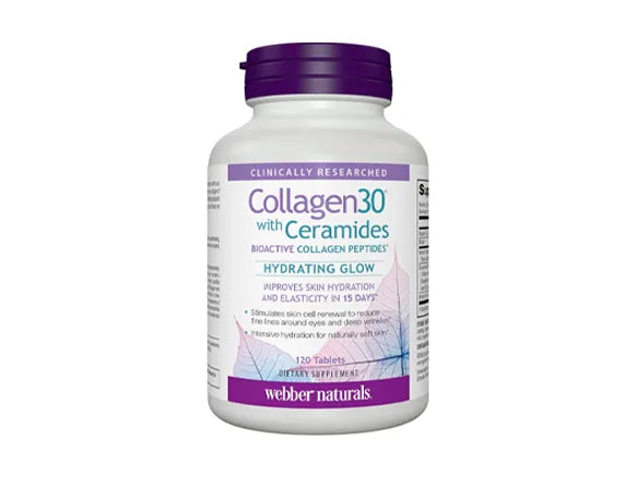 Webber Naturals Collagen30 with Ceramides 120 Tablets - CANADA - 625273036695