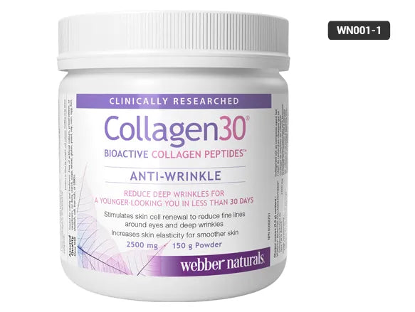 Webber Naturals Collagen 30 Anti-Wrinkle 150g - CANADA - 625273036657